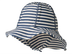 Wheat Bora sun hat UV with blue stripes